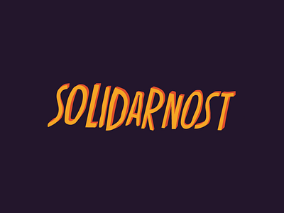 Solidarnost design graphic mattter typography