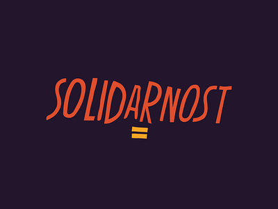 Solidarnost design graphic typography