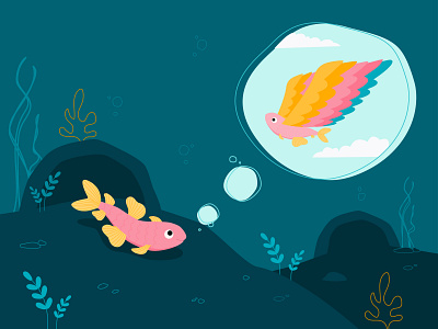 Toddle Blog Cover: Prior Learning 101 art blog post blogcover design dreaming fish illustration illustration art illustrator vector art vector illustration visual design