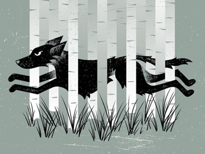 Mysterious Hound birch criss angels mindfreak distress dog grass hound illustration optical illusion poster texture tree wolf