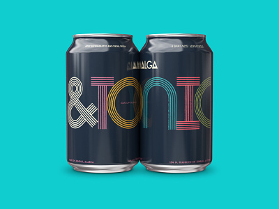 &TONIC can design alcohol beverage can logotype modern package design packaging spirits tonic type typography wordmark