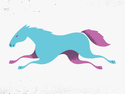Megabolt Pony distress geometric horse illustration megabolt pony skateboard stallion symmetry texture