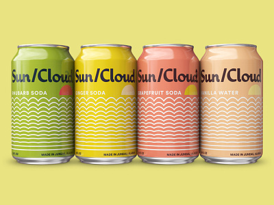 Sun/Cloud soda packaging beverage beverage design branding drink food design package design packaging soda
