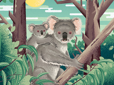 Koala animal australia baby foliage food packaging food packaging design illustration koala nature tree wildlife