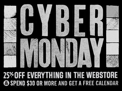 Cyber Monday Sale letterpress promo promotion sale typography wood block wood grain