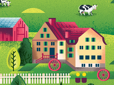Two Dots Swiss Alps detail agriculture alps animal barn bovine cow farm illustration iphone map mountains nature outdoors swiss switzerland treasure two dots videogame