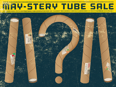 May-stery Tube Sale mystery postal poster prints question question mark sale shipping tube