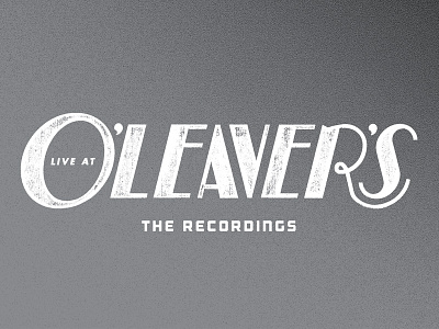 O'leaver's Logotype distress logo logotype mid century oblique sans serif texture typography