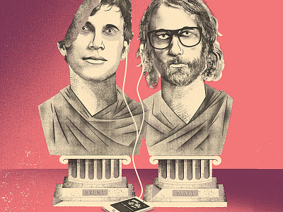 EL VY gigposter bust distress face gigposter glasses greek iphone pillar portrait poster statue texture