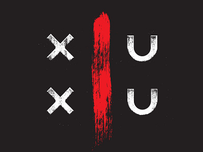Xiu Xiu Typography band distress experimental logotype texture tshirt type typography xiu xiu