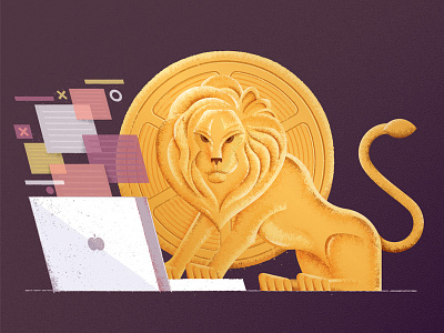 Cannes Lion animal award cannes computer distress editorial laptop lion technology texture