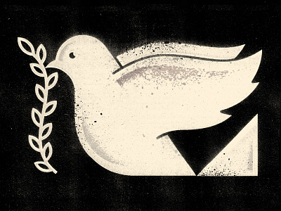 Dove animal bird dove editorial gigposter icon ivy lily monochrome peace plant