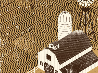 Barn Detail 02 architecture barn building deliverance distress farm illustration silo texture windmill