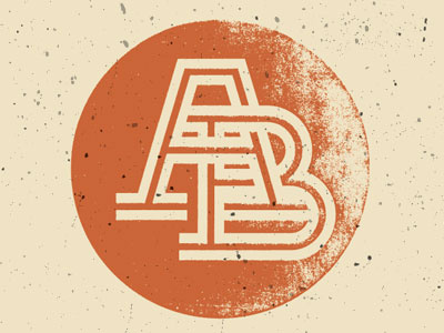 Avett Bros Monogram distress lettering logo monogram texture typography