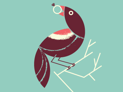 Marry Me bird animal bird branch distress geometric illustration ring texture