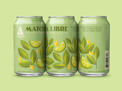 Matcha Libre Canned Cocktail alcohol beverage can food fruit honey lime matcha nature package packagedesign tea