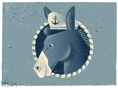 Sea Donkey alaska animal captain distress donkey illustration illustrations nautical ocean sailing sea ship texture vector