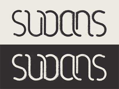 Swans Ambigram ambigram flip flop logotype typography