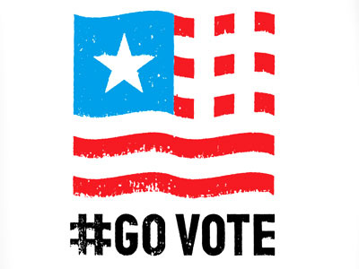 #GOVOTE project flag govote hashtag logo politics typography