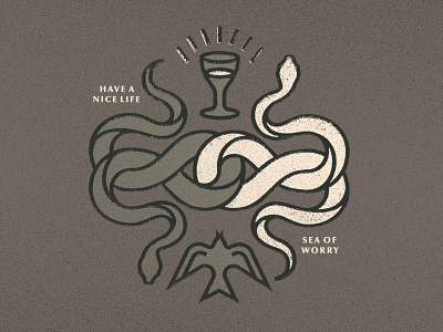 Have a Nice Life Serpents album art animal bird dove illustration music mystery occult serpent snake spells texture vinyl