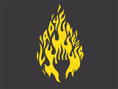 Ladyfinger tshirt distress fingers fire flames hand merch shirt tshirt typography
