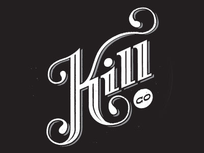 Kill County logo revision distress logo logotype monogram retro typography sign lettering texture typography