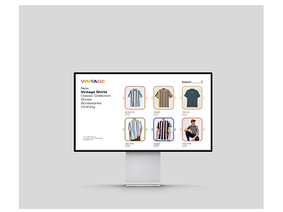 VINTAGE - Clothing Store Website branding design illustration illustrator logo minimal typography web design website