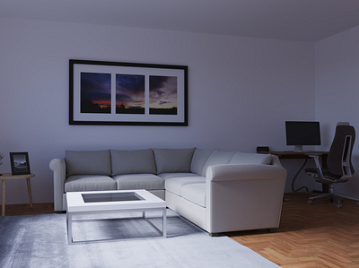 Studio Apartment 3d 3ds max render v ray