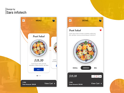 Restaurant Menu App UI