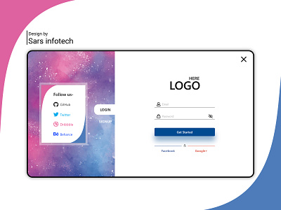 Login Form branding design design inspiration login design login form login page login screen sars infotech template design typography ui website