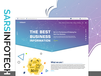 User-friendly attractive Design Inspiration of Sars Infotech animation branding design live demo live demo website particles template design typography ui ux website