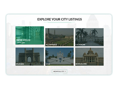 Explore Your City Listings Layout branding business listing layout city city listing design template design typography website website layout