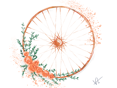 A cyclists delight adobe fresco digital art visual design