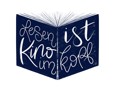 Kopfkino book cover digital art kalligraphie lettering procreate