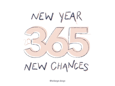 New Year, New Chances animation lettering procreate sketching
