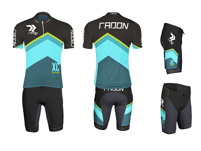 Radon outfit pro mountainbike team branding logo design mountainbike vector