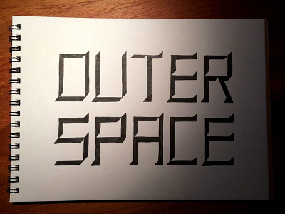 Handlettering Outer Space handlettering