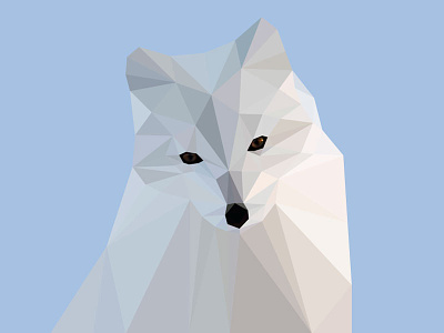Arctic Polyfox fox poly