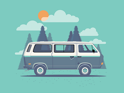 Vw Bus By Fiona Rolander On Dribbble