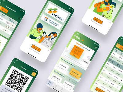 Vacsync - One stop solution for Vaccination and Record book app design appointment booster branding covid design design system figma graphic design healthcare icon illustration interface logo report scan ui ux vaccination vector