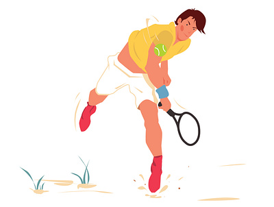 Tennis Color design digital illustration digital painting flat icon illustration illustrator minimal tennis tennis ball tennis player ui ux vector vector illustration vectorart vectors web
