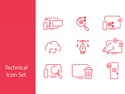 Technical & Interface Icon set