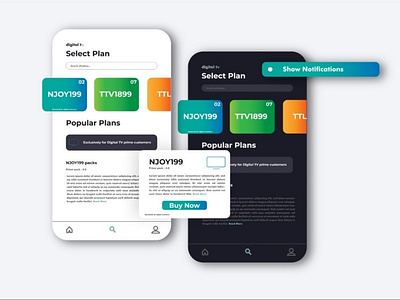 Television Subscriber App app app design application design mobile app mobile app design mobile ui typography ui ux