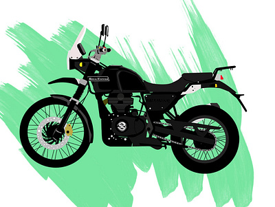 An illustration of Himalayan Bike design flat illustration
