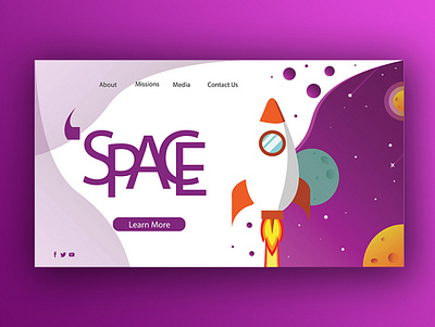Space app app design design digital painting flat icon illustration logo typography ui ux vector web
