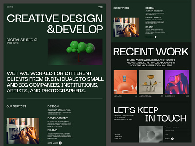 Creative Studio design minimal typography ui webdesign website
