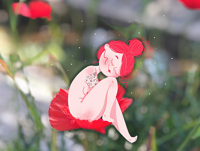 Poppy Girl character curvy digital illustration illustration illustrator ipadpro procreate procreate art tattoo