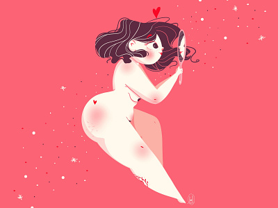 Self Love Club bodypositive character curve curvy digital illustration digitalart illustration illustrator procreate
