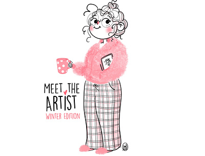 Meet the artist (winter edition) character cute digital illustration digitalart doodle illustration ipadpro meet the artist outfit procreate winter