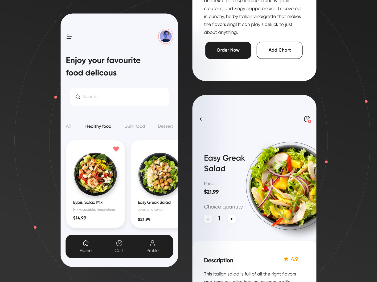 Food Mobile App by Saber Ali on Dribbble